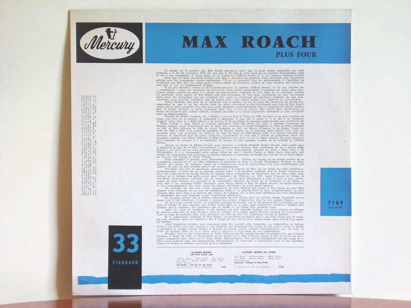 MAX ROACH Plus Four + 4 EmArcy french Dorham Rollins  